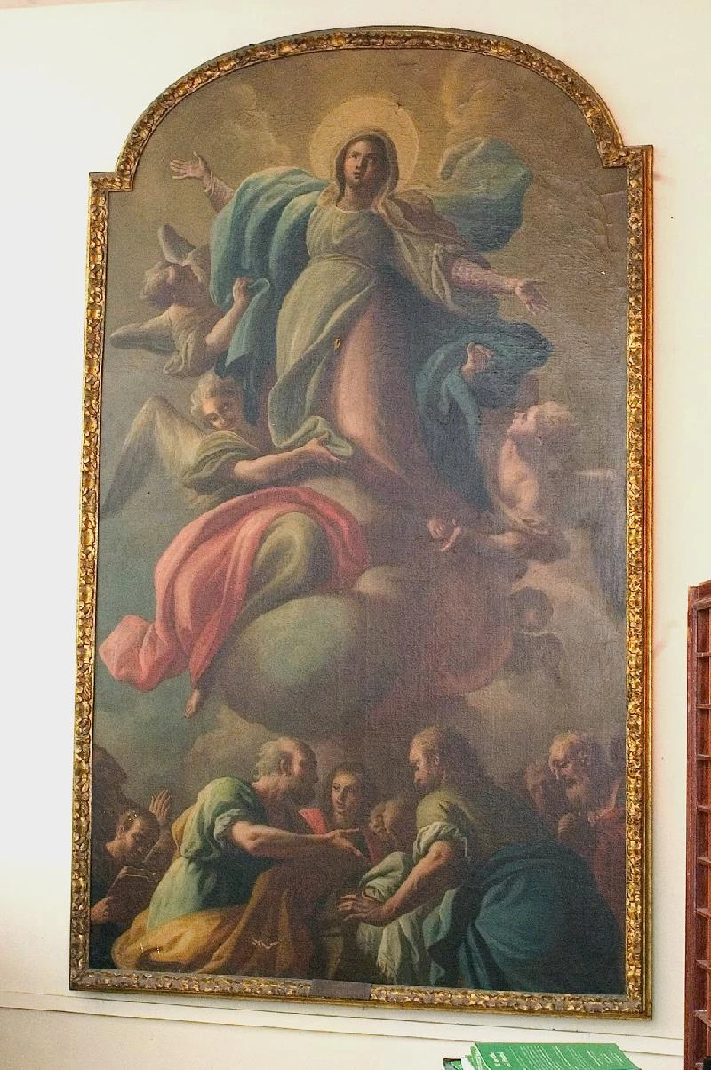 L. fine sec. XVII, Madonna in gloria tra gli apostoli